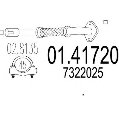 MTS 01.41720 Exhaust Pipe